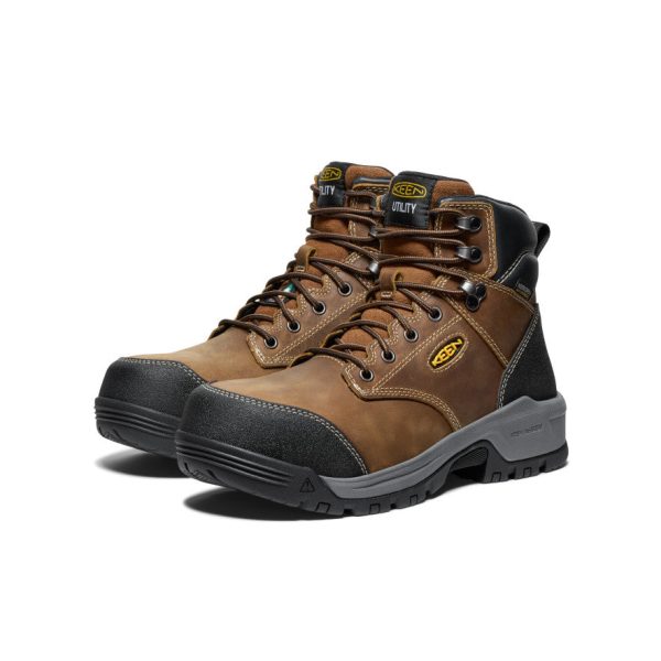 Men's CSA Evanston 6 Waterproof Boot (Carbon Toe) | Bison/Black