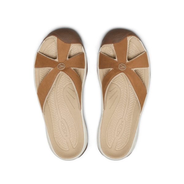 Women's Bali Leather Slide Sandal | Chipmunk/Birch