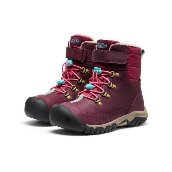 Big Kids' Kanibou Waterproof Winter Boot | Fig/Pink Lemonade