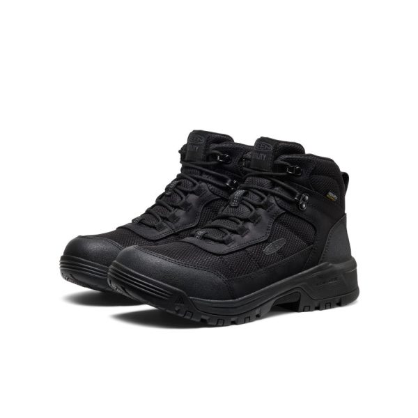 Men's Skokie Waterproof Work Boot (Soft Toe) | Black/Black