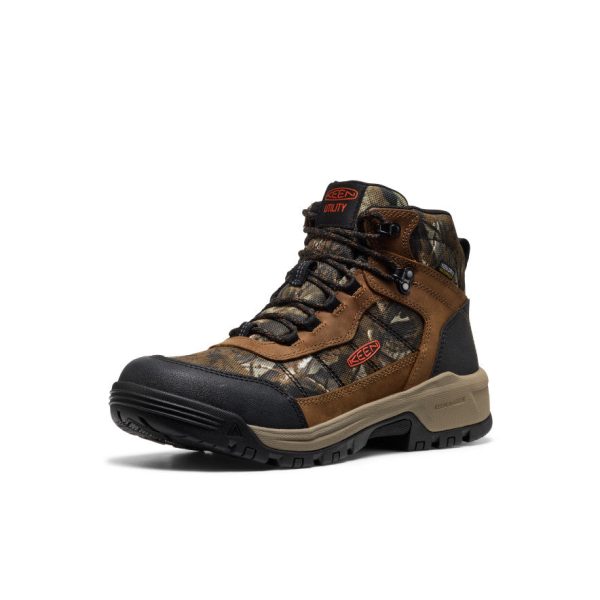 Men's Skokie Waterproof Work Boot (Soft Toe) | Camo/Black