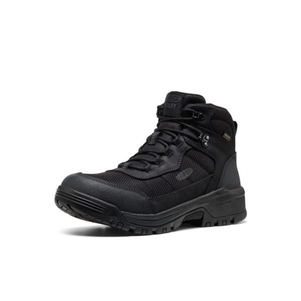 Men's Skokie Waterproof Work Boot (Soft Toe) | Black/Black