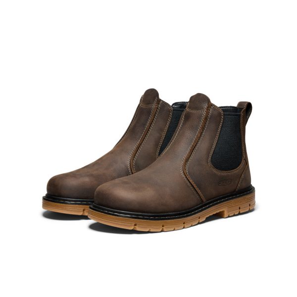 Men's San Jose Chelsea 90?? Heel Boot (Aluminum Toe) | Cascade Brown/Gum