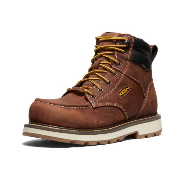 Men's Cincinnati 6 Waterproof 90° Heel Boot (Carbon Toe)  |  Tuscan Red/Sandshell