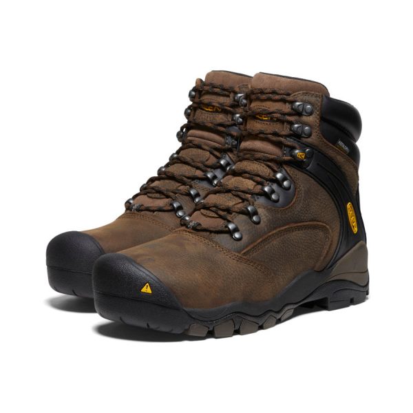 Men's Louisville 6 Waterproof Boot (Steel Toe) | Cascade Brown